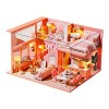 predolo Miniature Vie Maison Modèle avec Meubles 1 Ensemble Villa Maison Chaise Bureau Meubles Décoration Accessoires D, avec