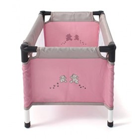 Bayer Chic 2000-Lit de Voyage pour poupée, 652 36, Ours Rose