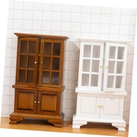 ibasenice Miniature Meubles Armoires Lit Chambre Décor Décoration pour Chambre Maison De Poupée Décoration Meubles Modèle Cab
