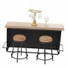 TOPBATHY 8 Pièces Ensemble Maison De Poupée Modèle Mini Bière Décoration Miniature Bar Comptoir Chaise Mini Maison Meubles Mi