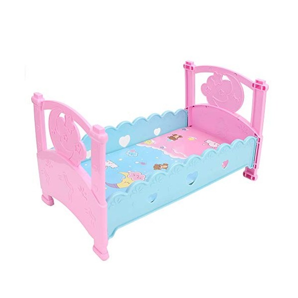 Pssopp Lit de poupée Jouet poupée literie Simulation lit de poupée Mini Princesse lit de poupée bébé Jouer Maison Jouets Acce