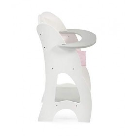 Bayer Chic 2000-520-95 – Chaise Haute pour poupées de bébé jusquà env. 46 cm, Meubles pour poupées, étoiles Grises