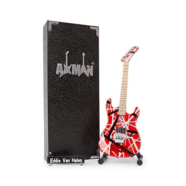 Eddie Van Halen Van Halen - Réplique de Guitare Miniature - Cadeaux de Musique - Ornement Fait à la Main