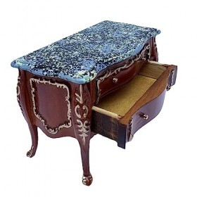 TOOYFUL Meubles de Maison de Poupée, Miniature Darmoire en Bois, 1/12 Dollhouse Décoration Ornements, Simulation Meubles Acc