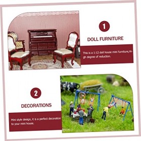 Toyvian 4 Pièces Miroir De Montage pour Maison De Poupée Meubles De Maison De Poupée Miniature Miroir en Bois Décor De Chambr