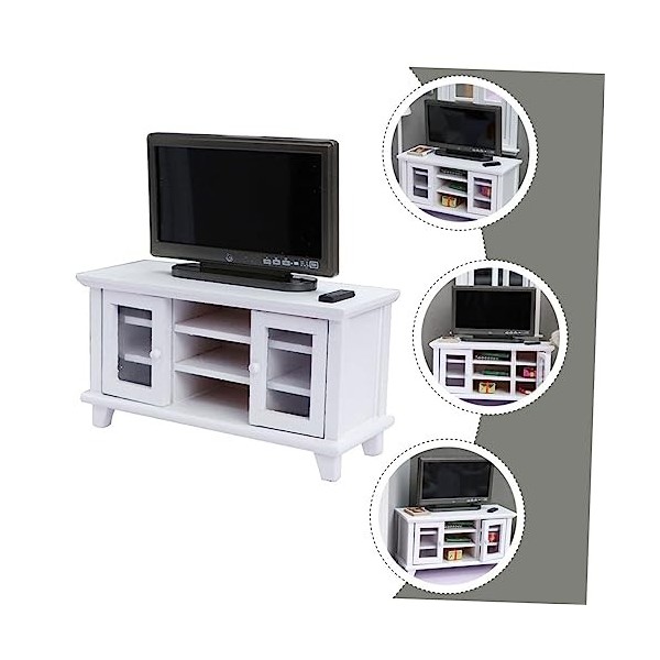 ibasenice 1 Ensemble De Meubles Simulés Mini Meuble Modèle Jouet Miniature Bois Meuble TV TV Modèle Décor Mini Meubles pour M