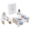 Le Toy Van - Wooden Daisylane Master Bedroom Dolls House Accessories Play Set For Dolls Houses , Dolls House Furniture Sets -