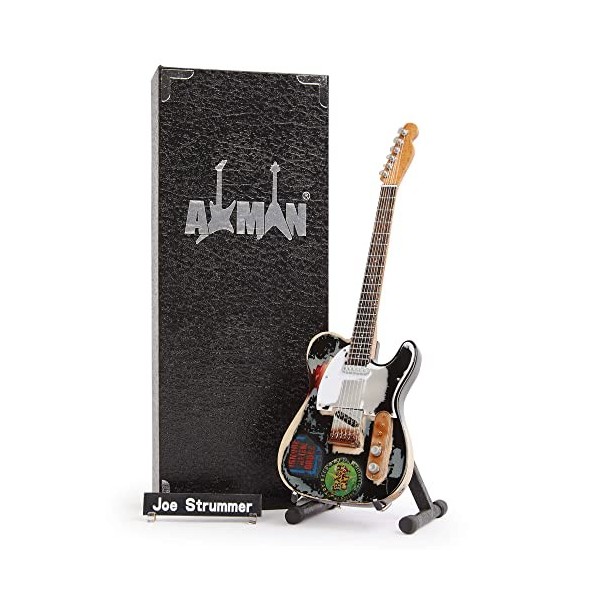 Axman Joe Strummer The Clash – 1966 Guitare : Réplique de guitare miniature – Cadeaux musicaux – Ornement fait à la main – 