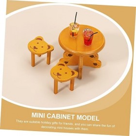 Toyvian 1 Ensemble De Mini Meubles Jouets pour Enfants Décoration DArmoire Décoration Miniature Lit en Bois Meubles De Maiso