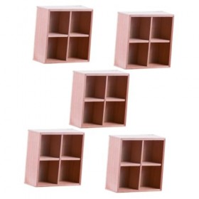 Vaguelly 5 Pièces Mini Armoire Décoration Mini Nourriture pour Poupées Affichage Bibliothèque Miniature Titulaire Armoire Min