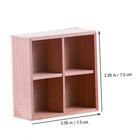 Vaguelly 5 Pièces Mini Armoire Décoration Mini Nourriture pour Poupées Affichage Bibliothèque Miniature Titulaire Armoire Min