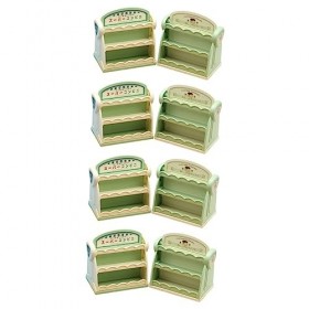 Toyvian 8 Pièces Mini Étagère Bibliothèque De Maison De Poupée Étagère De Rangement pour Maison De Poupée Enfants Épicerie Pl