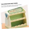 Toyvian 8 Pièces Mini Étagère Bibliothèque De Maison De Poupée Étagère De Rangement pour Maison De Poupée Enfants Épicerie Pl