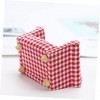 ifundom 3 Ensembles Salon Canapé Ensemble Mini Meubles Décor Mini Plaid Canapé Meubles Accessoires Mini Canapé Kit Noël Minia