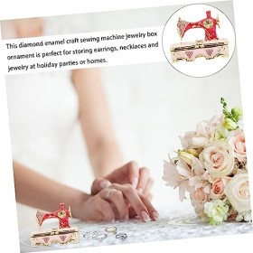 Cabilock 2 Pièces Boîte à Bijoux En Émail Porte-bijoux En Émail Étui De Rangement Pour Bijoux Jouets Rétro Jouets Anciens Mic