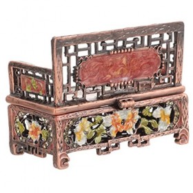 Housoutil Boîte Émail Meubles Ornements Mini Charnières Boucle DOreille Organisateur Boîte Rétro Meubles Bibelot Canapé Boît