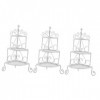 Abaodam 3 Pièces Support De Rangement en Fer Forgé Meubles De Poupée Accessoires De Maison Miniature Étagères Décoratives Acc
