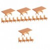 ERINGOGO 20 Pcs Combinaison Table À Manger Et Chaises Mini Maison Meubles Maison De Poupée Meubles De Salon Mini Table Chaise