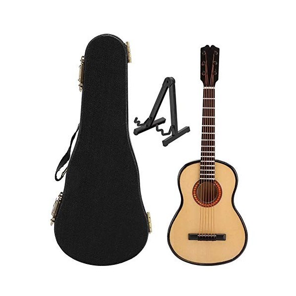 1:6 Échelle Modèle Guitare Jouet Simulation Minirature Instrument de Musique Décoration de Maison de poupée Accessoire Cadeau