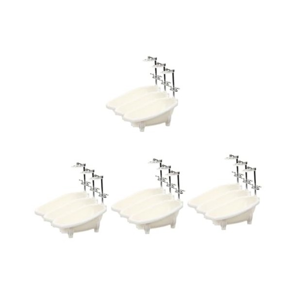 ibasenice 12 Pièces Poupée Poupée Jamais Meubles De Poupée Mini Meuble pour Maison De Poupée Baignoire Plastique Miniature Bl