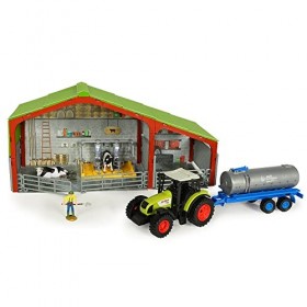 STARLUX – Coffret Ferme La laiterie - avec Tracteur Claas Celtis 446, Remorque Citerne et Accessoires – Echelle 1/32 – Gamme 