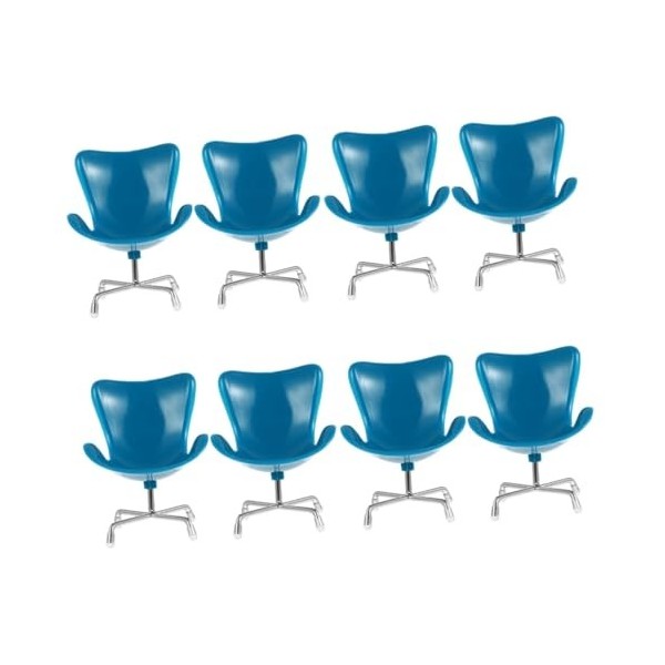 Toyvian 8 Pcs Oeuf Chaise Fauteuil Poupée Chaise 1 6 Échelle Poupée Meubles Maison De Poupée Bébé À Manger Chaise Maison De P