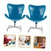 Toyvian 8 Pcs Oeuf Chaise Fauteuil Poupée Chaise 1 6 Échelle Poupée Meubles Maison De Poupée Bébé À Manger Chaise Maison De P