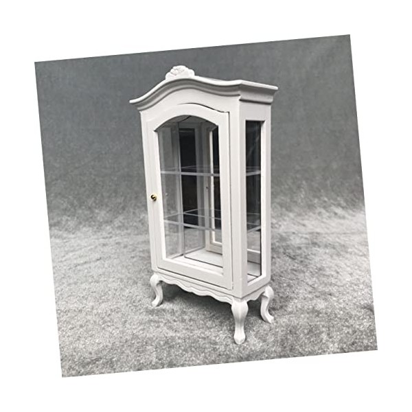 Toyvian Décor DArmoire en Bambou Blanc 3 Pièces Jouet De Jeu pour Enfant Accessoires De Maison De Poupée Mini Meuble DArmoi