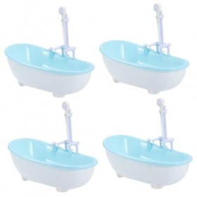 Gadpiparty 4 Pièces Jouets Pour Baignoire à Vaporiser Meubles De Poupée Fournitures De Bain De Poupée Jouets De Pulvérisation