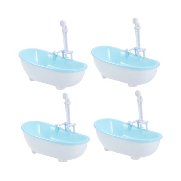 Gadpiparty 4 Pièces Jouets Pour Baignoire à Vaporiser Meubles De Poupée Fournitures De Bain De Poupée Jouets De Pulvérisation