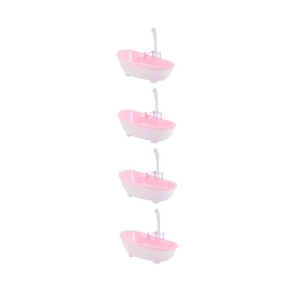 Gadpiparty 4 Pièces Jouets Pour Baignoire à Vaporiser Meubles De Poupée Fournitures De Bain De Poupée Jouets De Pulvérisation