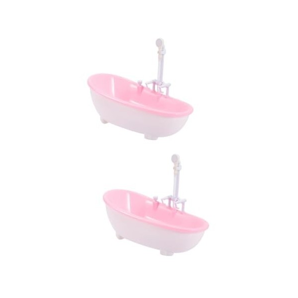 Gadpiparty 4 Pièces Jouets Pour Baignoire à Vaporiser Meubles De Poupée Fournitures De Bain De Poupée Jouets De Pulvérisation