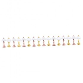 ERINGOGO 16 Pièces Lampe De Table pour Maison De Poupée Mini Plantes Pot Lanterne Meubles Lampe De Bureau Maison De Poupée La