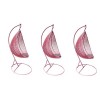 Yardwe 3 Pcs Maison De Poupée Balançoire Miniature Chaise À Bascule pour Enfants Fée Jardin Accessoire Maison De Poupée Meubl