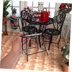 ABOOFAN 4 Pièces Ornements Chaise Chaises De Salle à Manger Chaise pour Coiffeuse Chaises Noires Chaise Salle a Manger Jouets