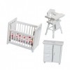 Abaodam 1 Ensemble De Meubles Modèle Miniature Paysage Meubles Maison De Poupée Chaise Maison De Poupée Bébé Chaise Haute Mic