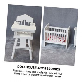 Abaodam 1 Ensemble De Meubles Modèle Miniature Paysage Meubles Maison De Poupée Chaise Maison De Poupée Bébé Chaise Haute Mic