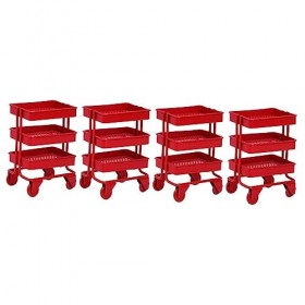 MAGICLULU 4 Pièces Maison De Poupée Décoration Jeux De Société pour Enfants Enfant en Bas Âge Modèle De Jeu Miniature Chariot