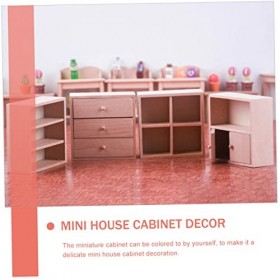 ifundom 5 Pièces Mini Armoire Décoration Miniature Tiroir Armoire Maison De Poupée Meubles Modèle Maison De Poupée Unité De C