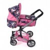 Bayer Chic 2000 587-43 Jara Poussette pour poupée combinée 2 en 1 pour Enfants de 4 à 8 Ans Motif Licorne, Rose Marine