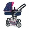 Bayer Chic 2000 Poussette pour poupée Mika, Poussette combinée 2 en 1 pour Enfants de 4 à 8 Ans, Stars Navy, Rose