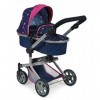 Bayer Chic 2000 Poussette pour poupée Mika, Poussette combinée 2 en 1 pour Enfants de 4 à 8 Ans, Stars Navy, Rose