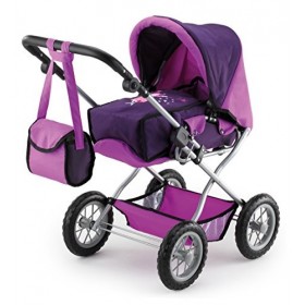 Bayer Design- Landau pour Poupée, Combi Poussette, réglable, Pliable, 15012AA, Pourpre avec fée.