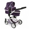 Bayer Chic 2000 Poussette de poupée Mika, Poussette combinée 2 en 1 pour Enfants de 4 à 8 Ans, étoiles Violettes