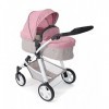 Bayer Chic 2000 - Poussette de poupée Nele 2 en 1 pour Enfants de 4 à 8 Ans, Ours Rose, 50 cm