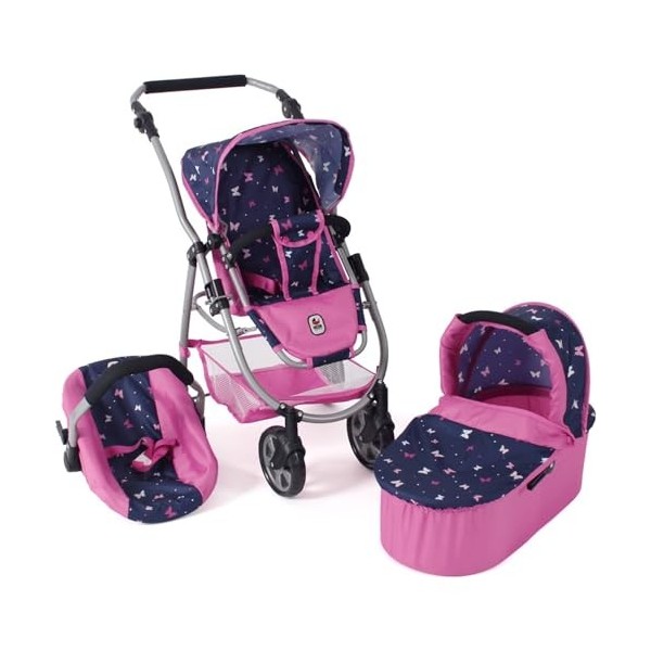 Bayer Chic 2000 637 33 Poussette pour poupées, 3 en 1 Emotion - Papillon