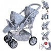 KNORRTOYS.COM 16440 Milo-Royal Grey Poussette Double pour poupée Gris