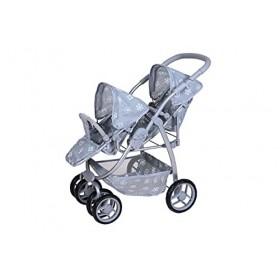 KNORRTOYS.COM 16440 Milo-Royal Grey Poussette Double pour poupée Gris