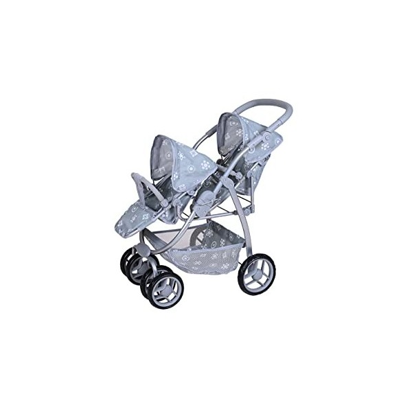 KNORRTOYS.COM 16440 Milo-Royal Grey Poussette Double pour poupée Gris