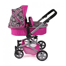 Bayer Chic 2000 Mika 595-87 Poussette 2 en 1 pour poupée jusquà 52 cm Rose Vif